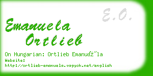 emanuela ortlieb business card